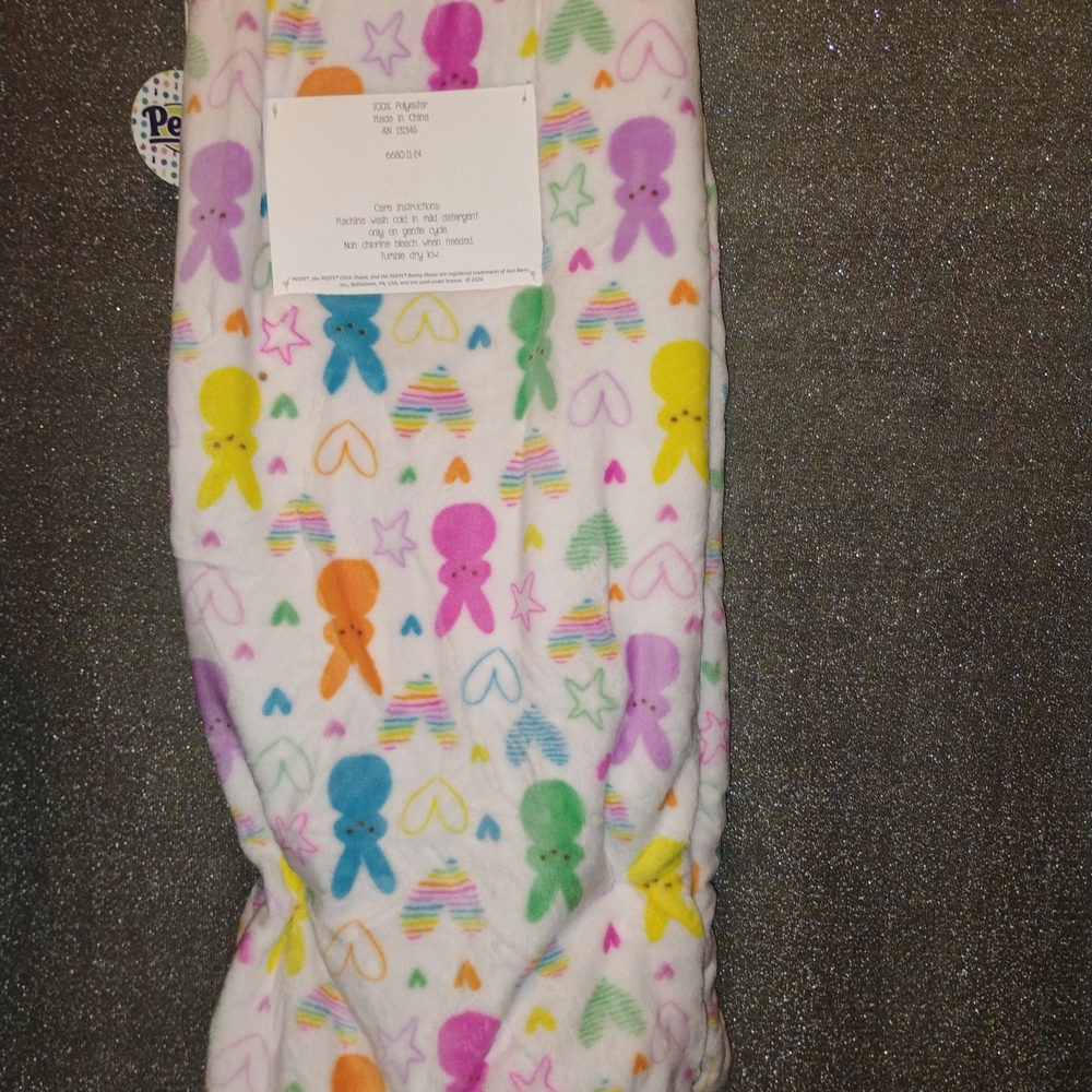Multicolor Peeps Happy Easter Oversized Plush Throw - Picture 2 of 6
